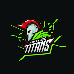 spartan logo helmet green color black backgroud