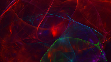 Fractal 3D rendering abstract and shiny background