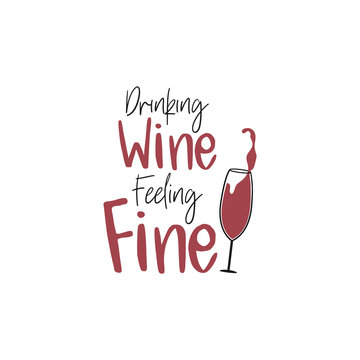 Wine Quote Lettering Typography