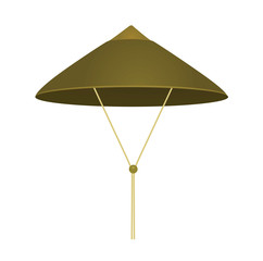 Brown vietnamese hat. vector illustration