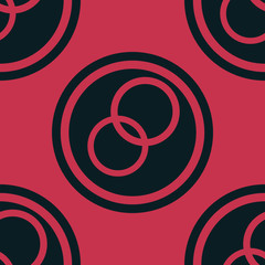 Seamless geometric abstract pattern with circles and rings