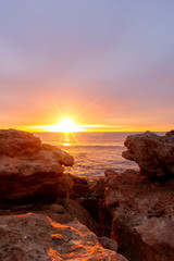Fototapeta premium A beautiful sunrise in Oropesa, Costa Azahar