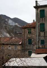 Old houses in the village of Colonnata, Tuscany