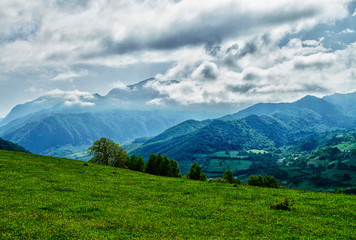 Fototapeta premium mountains blue sky landscape
