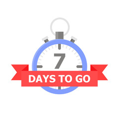 The blue clock with the number 7 and the red tape on which is written 