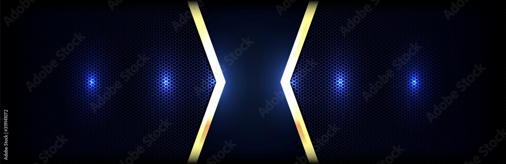 Poster luxury overlap layers technology background with geometric shape