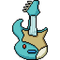 Fototapeta premium vector pixel art toy guitar