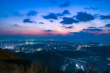 火の山公園から眺める下関市【山口県】