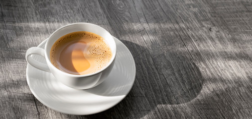 hot coffee photography with luxury classic coffee cup set