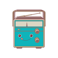 Cute vintage element cartoon illustration.