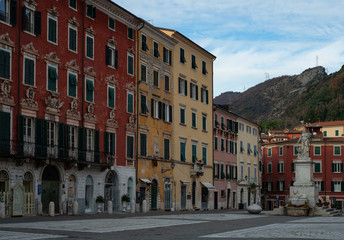Fototapeta na wymiar Scenic view of Piazza Alberica, Carrara, Italy