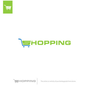 Combination of Initial "S", and shopping cart as symbol of "Shopping"