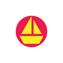 Fototapeta premium simple geometric ship logo vector