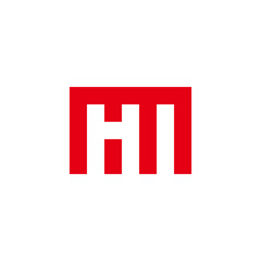 Obraz premium letter hi symbol geometric square motion logo vector