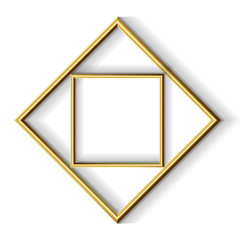 Golden Modern Frame Border Design for Advertisement Banner © LayerAce.com