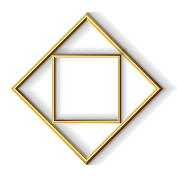 Golden Modern Frame Border Design for Advertisement Banner