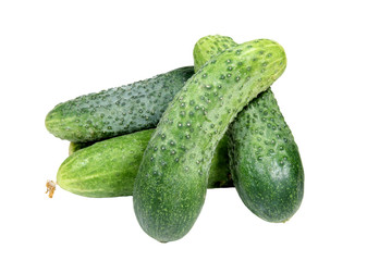  isolated on white background ripe vegetable.cucumber