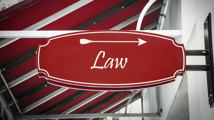 Street Sign to Law