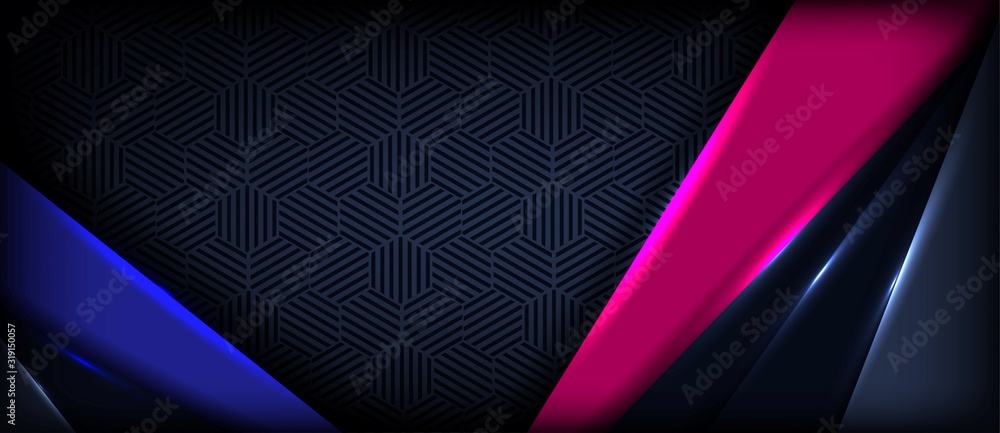 Poster abstract colorful wave banner background with overlap layers