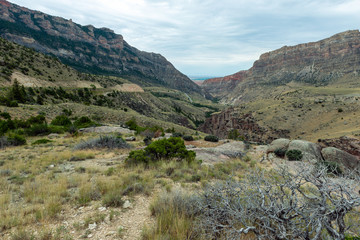 Shell Canyon on an overcast day in Wyoming, USA