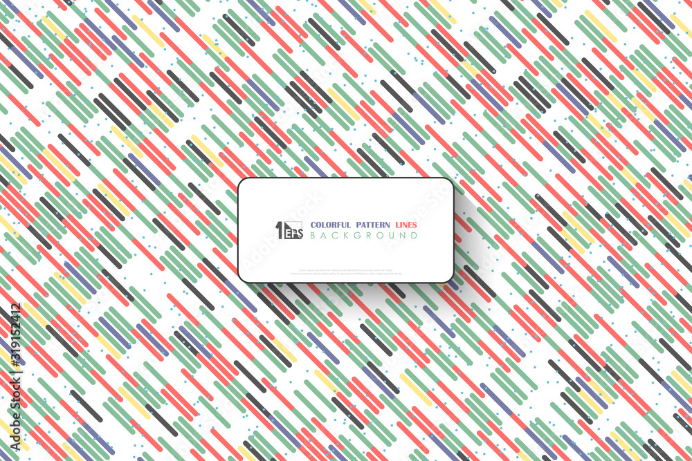 Poster abstract trendy parallel lines pattern design of minimal artwork decorative background. illustration