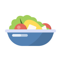 Salad isolated flat color icon