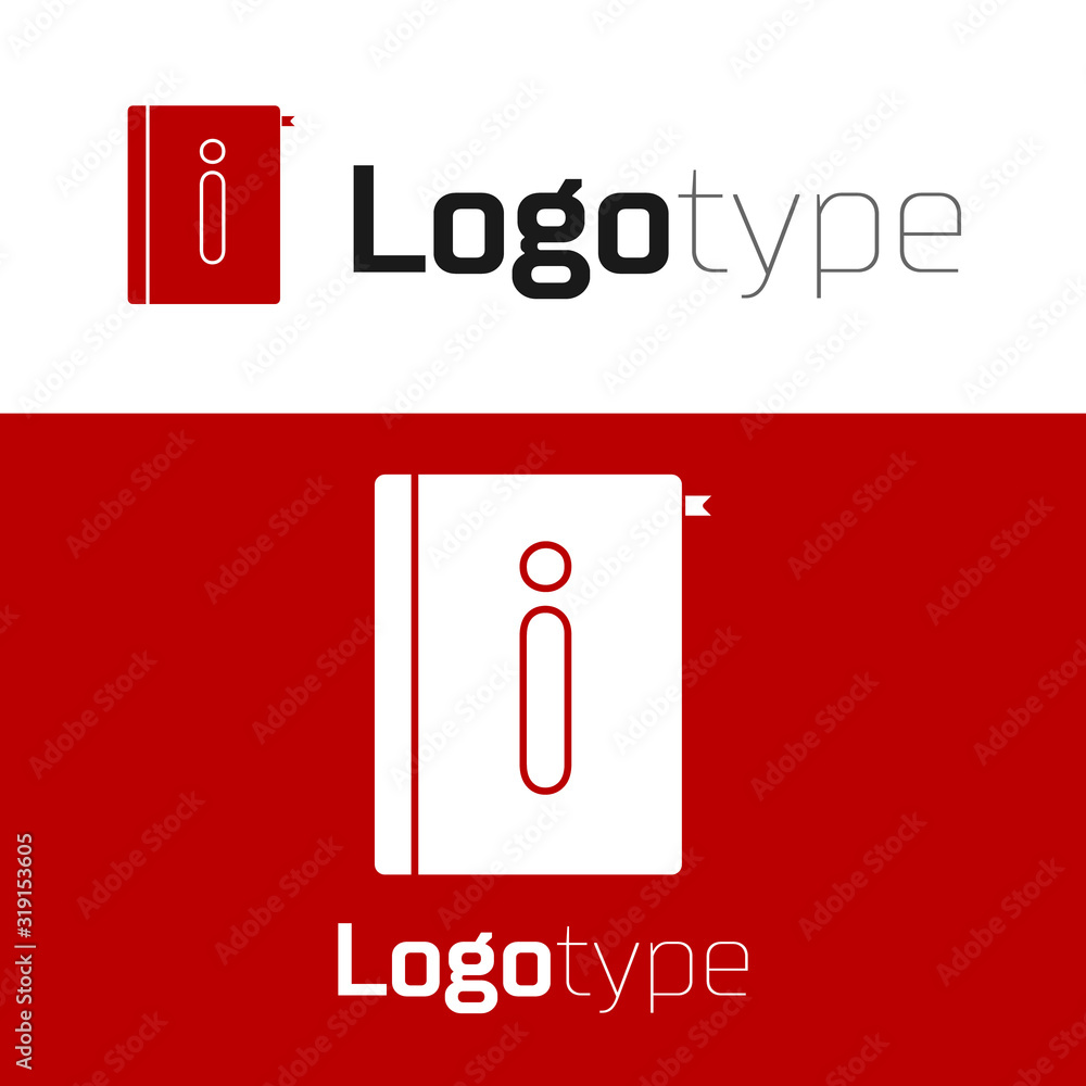 Poster red user manual icon isolated on white background. user guide book. instruction sign. read before us