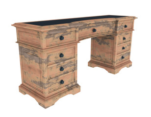 Antiker Schreibtisch, Freisteller