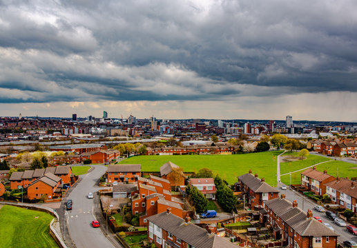 Leeds City Centre aerial photograph from Armley & Wortley