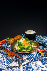 Handmade cauliflower vegetables on table