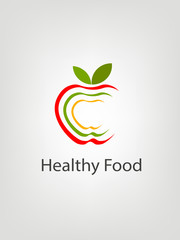 Fresh apple logo on a white background