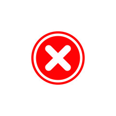 Fototapeta premium cancel icon in flat style. vector illustration