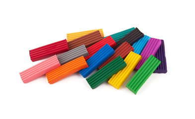 Fototapeta premium Plasticine on white