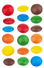 colorful chocolate buttons