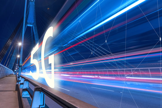 Concept of the 5G technology, the latest innovative technology