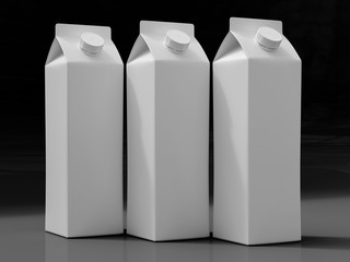 3D mockup of a packaging packaging template.