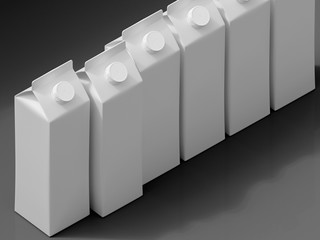 3D mockup of a packaging packaging template.