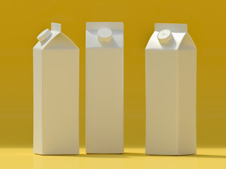 3D mockup of a packaging packaging template.