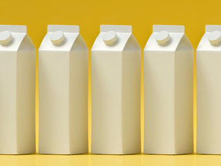 3D mockup of a packaging packaging template.