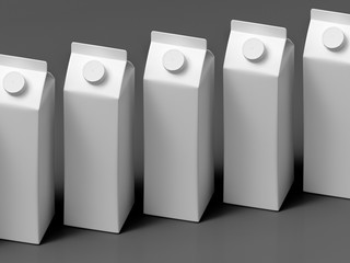 3D mockup of a packaging packaging template.
