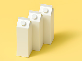 3D mockup of a packaging packaging template.