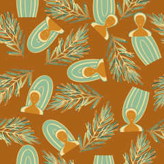 Abstract woman seamless pattern 