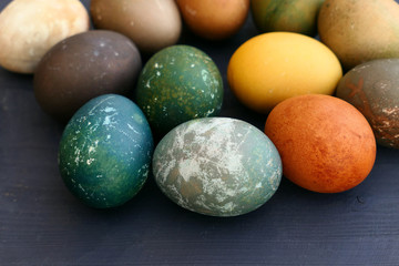 Naturally dyed Easter eggs