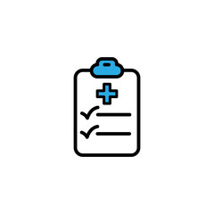 Vector, illustration, medical report icon