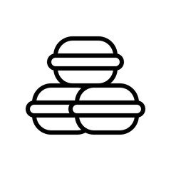 sweets and candy related biscuits vector in lineal style