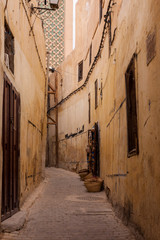 narrow street in old town Morocco 