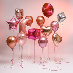 Stylish pink balloons for Valentine's day, hen party or baby shower. 