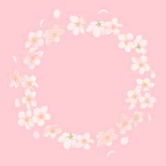 春の桜・円形フレーム