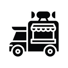 candy van related sweets and candy vector in solid design