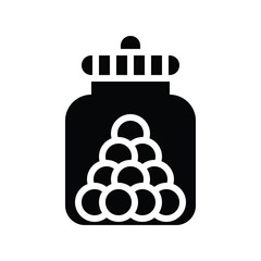 gums jar related sweets and candy  vector in solid design